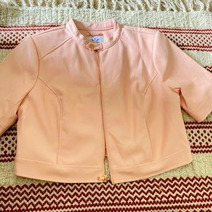 isaac mizrahi pink leather jacket
